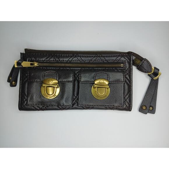 Vintage Marc Jacobs Quilted Stam Leather Wallet - Picture 1 of 6